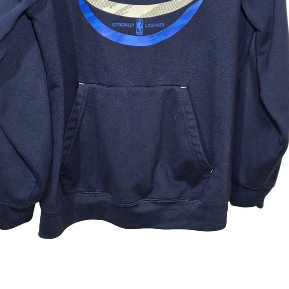 OKC Thunder Hoodie Blue Adidas Pullover Sweatshirt Sweater Oklahoma City Mens L - Picture 4 of 8